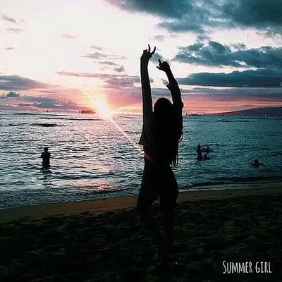 Premium Photo | Young girl on the shore facing the sea without a face