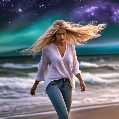 Мокрая белокурая девушка в белой рубашке сидел в воде и видом на море на  пляже на заре солнца. Концепция : Лето Стоковое Фото - изображение  насчитывающей океан, праздник: 174356044