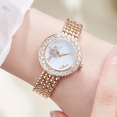 женские часы 2023 Модные повседневные женские кварцевые зеркальные женские наручные  часы с браслетом розовое золото женские студенческие часы для девушек  подарки для девушки | AliExpress