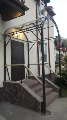 Козырек над входом. Навес над крыльцом из нержавеющей стали в Волгограде и  Волжском