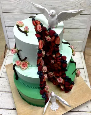 Красивый необычный торт» — создано в Шедевруме