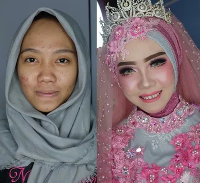 Фото невест до и после макияжа фото