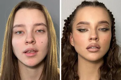 Невесты до и после профессионального макияжа - подборка фото