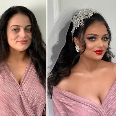 Чудеса макияжа: визажист показал фото невероятных трансформаций невест