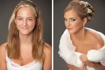 Как невесты выглядят до и после свадебного макияжа, подготовка к свадьбе -  YouTube