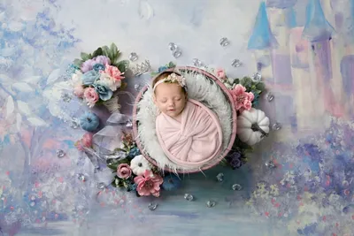 24 Floral Themed Newborn Photos