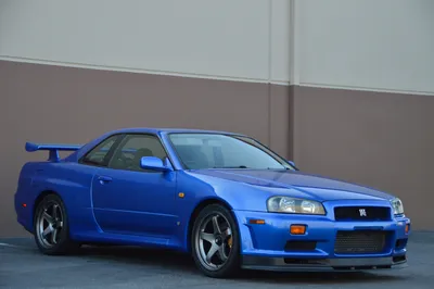 Nissan skyline r34 gtr speeding through finnish roads on Craiyon