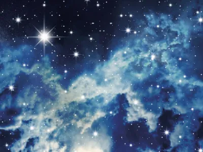 Голубое Ночное Небо Звездами Ночное Небо Обои Вселенная Ночного Неба  стоковое фото ©background.CC 541556470