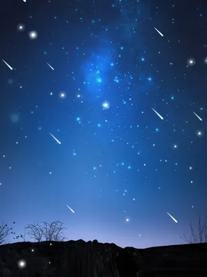Полноэстетичный метеорный фон ночного неба Обои Изображение для бесплатной  загрузки - Pngtree
