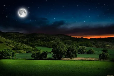 Картинки луна и звезды в ночном небе (70 фото) » Картинки и статусы про  окружающий мир вокруг