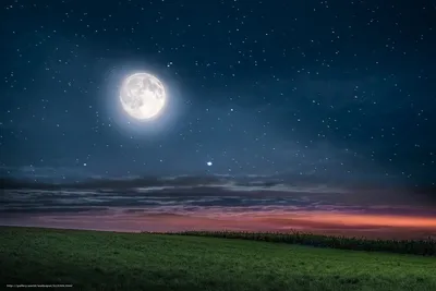 Симпатичное 3d облако, луна и звезды на фоне ночного неба. Квадратная  компания - Ozero - российский фотосток