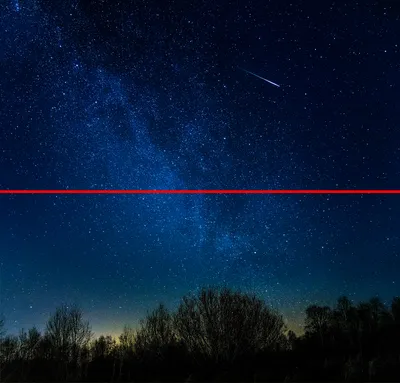 Фотография ночного неба с длинной выдержкой, на которой видны звезды и  созвездия. | Премиум Фото