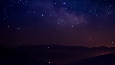 Немного ночного неба за городом | Пикабу