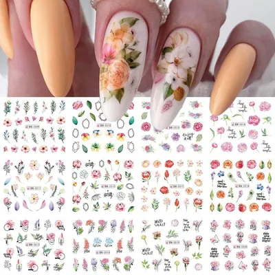 5D тисненые наклейки для ногтей Акриловые ногти лето осень наклейки для  ногтей 5D стереоскопический дизайн ногтей для женщин сделай сам украшения  для ногтей | AliExpress