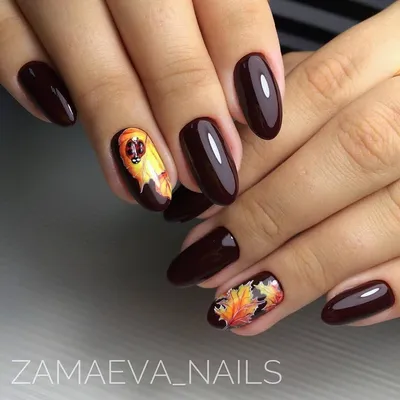 Здравствуй, осень! 15 идей для осеннего маникюра. | Маникюр Ногти Nail-art  | Дзен