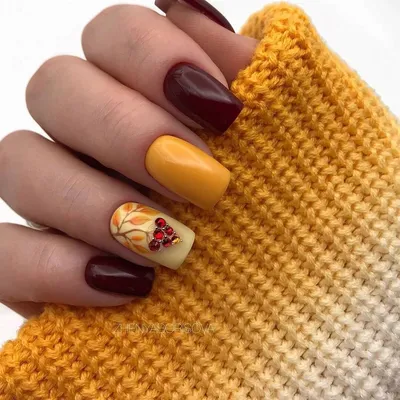 Здравствуй, осень! 15 идей для осеннего маникюра. | Маникюр Ногти Nail-art  | Дзен