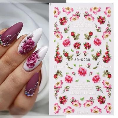 Розовый маникюр Цветы лилии | Розовый маникюр, Красивые ногти, Маникюр
