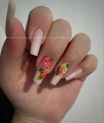 Слайдеры, наклейки, для маникюра и дизайна ногтей, цветы. Fashion Nails  15872240 купить в интернет-магазине Wildberries