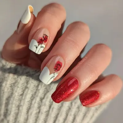 Маникюр | дизайн ногтей | Loving nails | VK | Дизайн цветочного маникюра,  Дизайнерские ногти, Цветы на ногтях