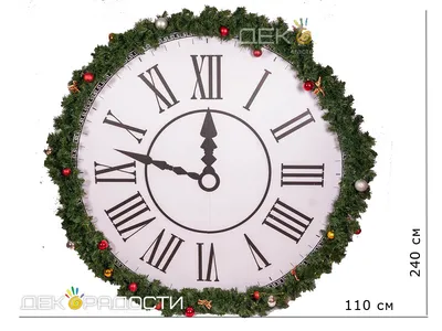 Новогодний декор : Часы новогодние