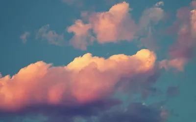 Скачать 1920x1080 облака, небо, закат, розовый обои, картинки full hd,  hdtv, fhd, 1080p