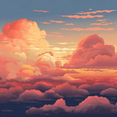 Кучевые облака на закате (46 фото) - 46 фото