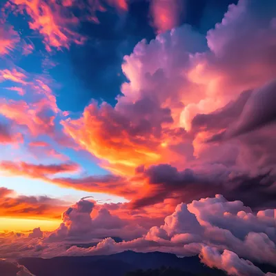 Закат над облаками (64 фото) - 64 фото