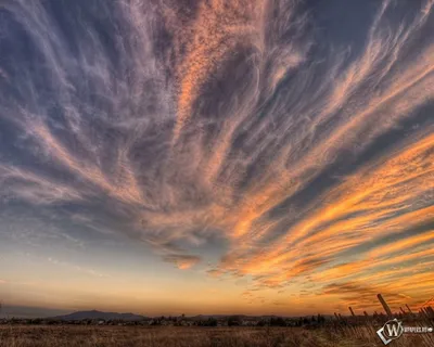 Обои закат, облака, sunset, sky, clouds, 4K, Природа #19569