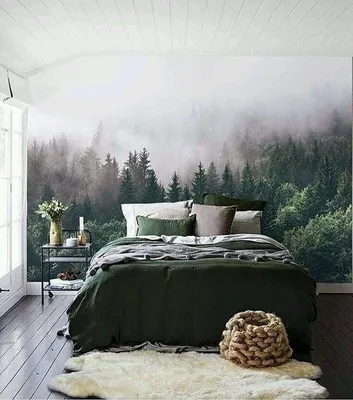Фотообои Красивый лес в тумане Nru54118 купить на заказ в интернет-магазине