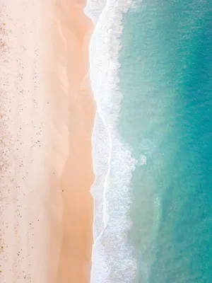 Обои на телефон: море, пляж, вид сверху