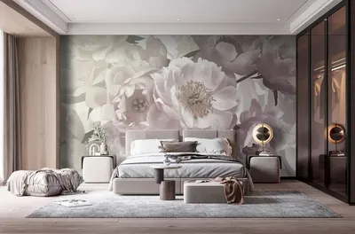 ᐉ Фотообои виниловые Art Murals Нежные Розовые Пионы 380х250 см Жаккард