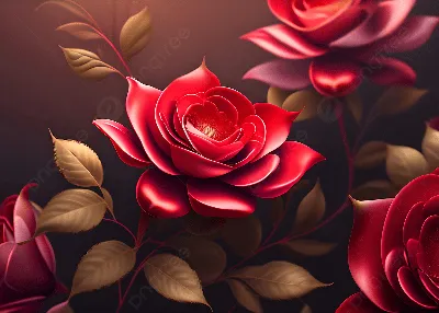 Фотообои Красные розы», (арт. 12994) - купить в интернет-магазине Chameleon