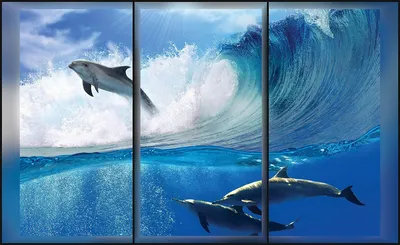 Дельфины - Фотообои на заказ в интернет магазин arte.ru. Заказать обои  Дельфины Арт - (16107)