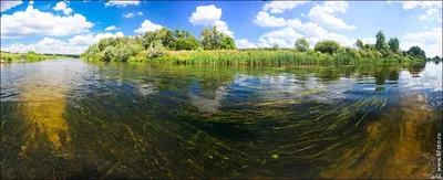 Панорама с рекой 5000 х 12 000 точек