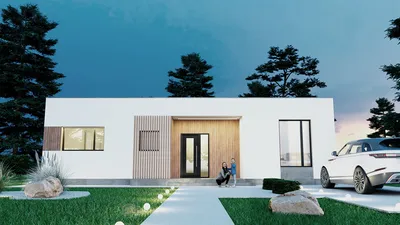 Проекты домов с односкатной крышей – 23 фото + видео
