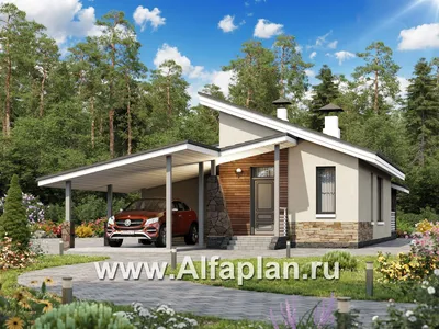 Проекты домов от Евгения Мороза: №140-01. Проект одноэтажного дома с  плоской крышей (148,1 м2)