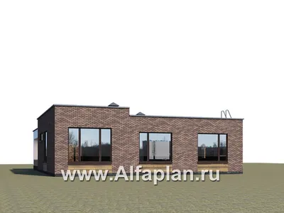 Проект современного дома с плоской крышей до 150 кв.м. | Архитектурное бюро  \"Беларх\" - Авторские проекты планы домов и коттеджей