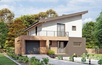 981A «Фортис» - проект одноэтажного дома, с террасой, с плоской кровлей, в  стиле минимализм: цена | Купить готовый проект с фото и планировкой