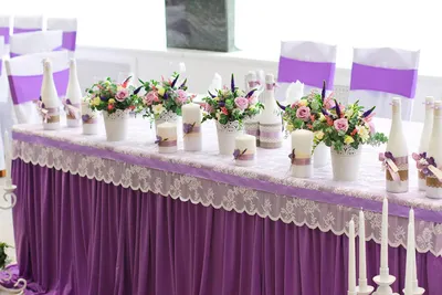 Оформление свадебного стола жениха и невесты в Одессе: 1 декоратор для  украшения свадебных столов