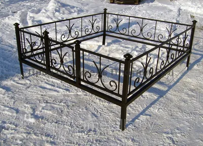 Купить кованая оградка и столик на кладбище - 27, доставка по России и СНГ  | ЗЗОСС