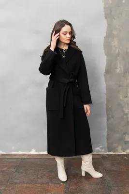 Женское Пальто халат на запах под пояс с широким удлиненным рукавом купить  в онлайн магазине - Unimarket