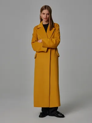 Женское шерстяное пальто - халат елочка 110 см (серое)