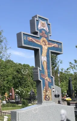 Памятник Крест-2 на могилу | Заказать памятник в виде креста из мрамора или  гранита в Москве