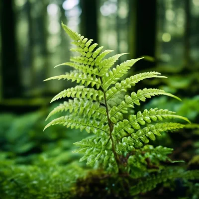 Растения папоротника в лесу Стоковое Изображение - изображение  насчитывающей пуща, папоротник: 171155089