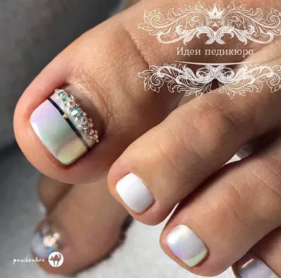Весна-лето, белый цветок для педикюра, модные блестящие фальшивые Типсы для  французских ногтей с короткими квадратными ногтями | AliExpress