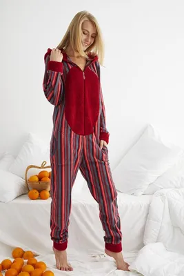 Женская флисовая пижама комбинезон с карманом на попе - 1499 грн, купить на  ИЗИ (80563776)