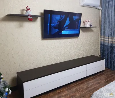 Тумба - полка под телевизор из массива. в Москве - купить по ценам  производителя в интернет-магазине