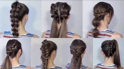 Топ 5 Супер Легкие Прически в Школу на 1 сентября за 2 минуты.Top 5 Easy  Hairstyles for School - YouTu… | Короткие свадебные стрижки, Простые  прически, Плетение кос