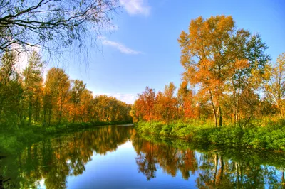 Осенний закат на реке Обь. Фотограф Дмитрий Старостенков