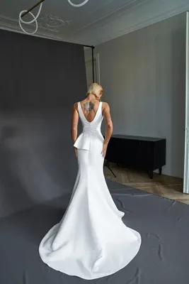 Потрясающее Свадебное платье на бретелях в роскошном тяжелых атласных  простых элегантных свадебных платьях | AliExpress